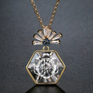 Crytal Pendant Necklace for Women KPN0283 - KHAISTA Fashion Jewellery