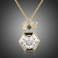 KHAISTA crystal pendant necklace for women on white background