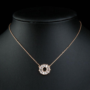 Cubic Zirconia Chain Necklace KPN0229 - KHAISTA Fashion Jewellery