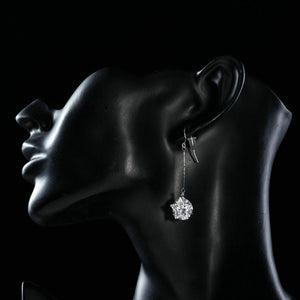 Cubic Zirconia Dangling Drop Earrings -KPE0223 - KHAISTA Fashion Jewellery