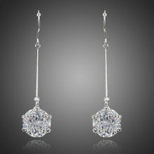 Load image into Gallery viewer, Cubic Zirconia Dangling Drop Earrings -KPE0223 - KHAISTA Fashion Jewellery
