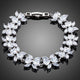 Cubic Zirconia Flower Garland Bracelet