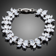 Load image into Gallery viewer, Cubic Zirconia Flower Garland Bracelet - KHAISTA Fashion Jewellery
