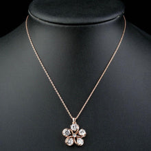 Load image into Gallery viewer, Cubic Zirconia Flower Pendant Necklace - KHAISTA Fashion Jewellery
