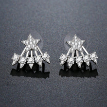 Load image into Gallery viewer, Cubic Zirconia Pentagram Drop Earrings -KPE0354 - KHAISTA Fashion Jewellery
