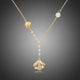CZ Shell Long Pendant Necklace