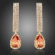 Caramel Cubic Zirconia Teardrop Earrings