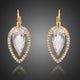 Cubic Zirconia Water Drop Dangle Earrings