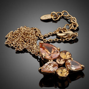 Cubic Zirconia Water Drop Necklace KPN0047 - KHAISTA Fashion Jewellery