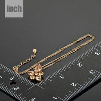 Pendant detail on KHAISTA CZ water drop pendant necklace