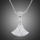 White Gold Cubic Zirconia Pendant Necklace