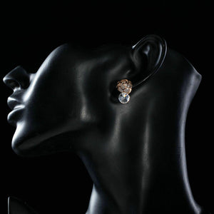 Daily Wear Crystal Stud Earrings - KHAISTA Fashion Jewellery