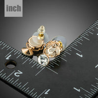 daily wear crystal stud earrings detail view by KHAISTA