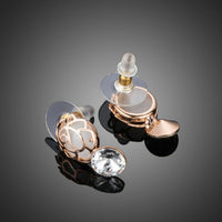 Close up of KHAISTA daily wear crystal stud earrings