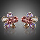 Daisy Flower Crystal Stud Earrings