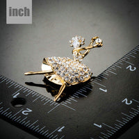 Dancing figure detail on Khaista crystal brooch