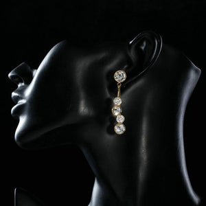 Dangling Crystal Drop Earrings - KHAISTA Fashion Jewellery