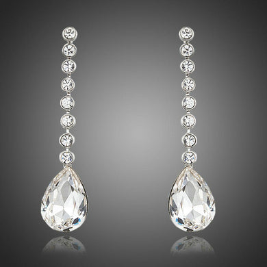 Dangling Crystal Water Drop Earrings - KHAISTA Fashion Jewellery