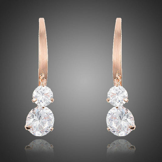 khaista dangling cubic zirconia drop earrings ke0231 image 1