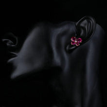 Load image into Gallery viewer, Dark Pink Butterfly Stud Earrings - KHAISTA Fashion Jewellery

