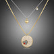 Double Heart Forever Love Gold CZ Necklace