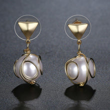 Load image into Gallery viewer, Elegant Pearl Drop Earrings -KFJE0409 - KHAISTA2
