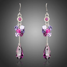 Load image into Gallery viewer, Elegant Purple Crystal Dangle Drop Earrings-khaista-KF0288-1
