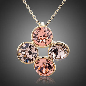 End to End Crystal Circles Necklace KPN0113 - KHAISTA Fashion Jewellery