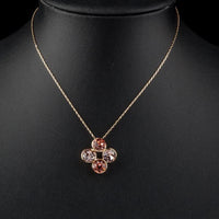 Close up detail of KHAISTA end to end crystal circles necklace