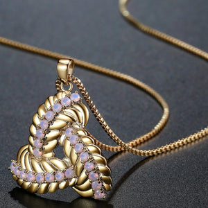 End to End Leaves Pendant Necklace KPN0282 - KHAISTA Fashion Jewellery