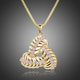 End to End Crystal Leaf Pendant Necklace