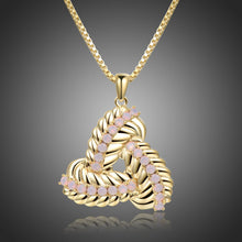 Load image into Gallery viewer, End to End Leaves Pendant Necklace KPN0282 - KHAISTA Fashion Jewellery
