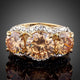 Elegant Crystal Engagement Ceremony Ring with Brilliant Stellux Stones