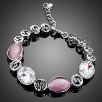 KHAISTA fashion charm crystal bracelet on white background