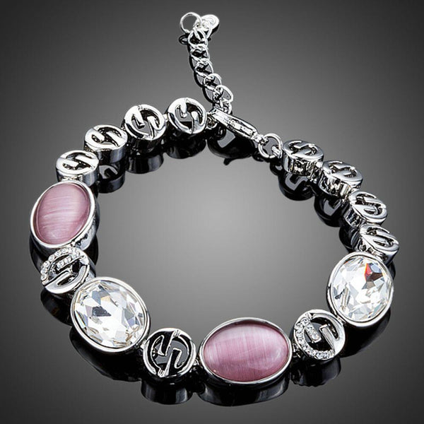 KHAISTA fashion charm crystal bracelet on white background