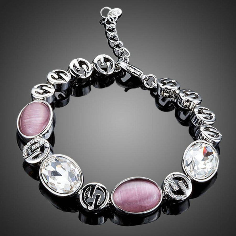 KHAISTA fashion charm crystal bracelet on white background