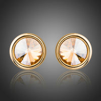 KHAISTA crystal stud earrings wedding occasion on white background