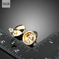 crystal stud earrings wedding occasion detail view by KHAISTA