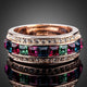 Luxury Round Paved Crystal Ring with Full Sparkle Pave Setting