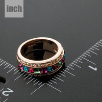 Artistic craftsmanship and structured profiles of the elegant round paved crystal ring