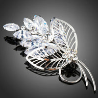 Khaista crystal flower bouquet brooch on white background