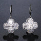 Flower Cubic Zirconia Drop Earrings