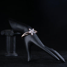 Load image into Gallery viewer, Flower Design Cubic Zirconia Bangle - KHAISTA Fashion Jewellery
