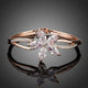 Flower Design Cubic Zirconia Bangle