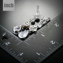 Load image into Gallery viewer, Flower Design Cubic Zirconia Drop Earrings - KHAISTA Fashion Jewellery
