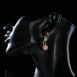 Flower Drop Hook Earrings - KHAISTA Fashion Jewellery