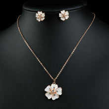 Load image into Gallery viewer, Flower Shape Clear Austrian Rhinestone Jewelry Set - KHAISTA Fashion Jewellery
