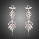 Flower Shape Crystal Drop Earrings