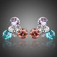 Stellux Austrian Crystal Flower Stud Earrings
