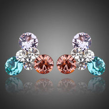 Load image into Gallery viewer, Flowers Stellux Austrian Crystal Stud Earrings -KPE0033 - KHAISTA Fashion Jewellery
